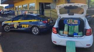 Traficante foge de abordagem e abandona ve&iacute;culo carregado com maconha na BR-163