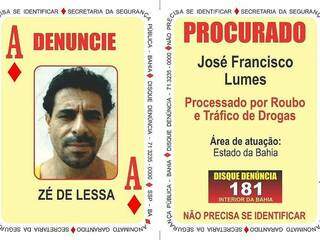 José Francisco Lumes, o Zé de Lessa, foi identificado entre os quatro assaltantes mortos após ataque a carro-forte (Foto: Divulgação)