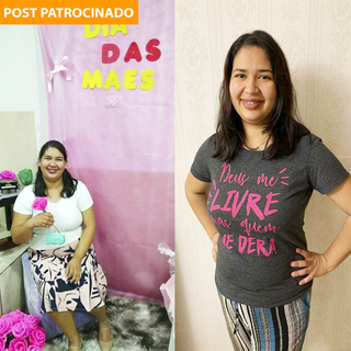 Antes e depois deixam evidente a perda de peso de Dayara (Foto: Divulgação). 