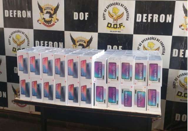 DOF apreende carga de celulares sem nota fiscal avaliada em R$ 260 mil