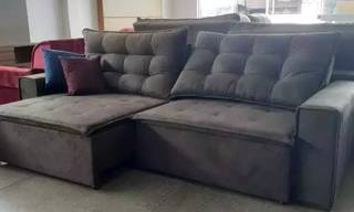 Sofazão Stilo, com 2.75, retrátil, reclinável, com molas no assento e pillow top só 10X de R$ 219,90