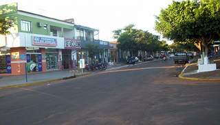 Via pública do município de Sete Quedas, em Mato Grosso do Sul (Foto: Divulgação)