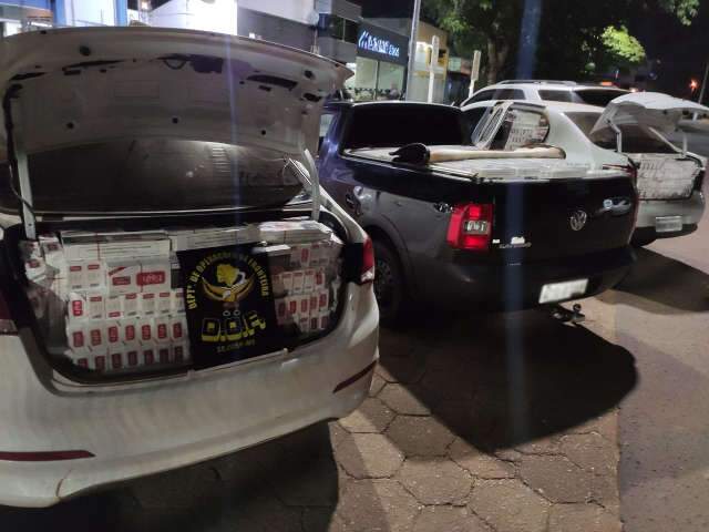 Depois de persegui&ccedil;&atilde;o, pol&iacute;cia apreende 5 mil pacotes de cigarros ilegais