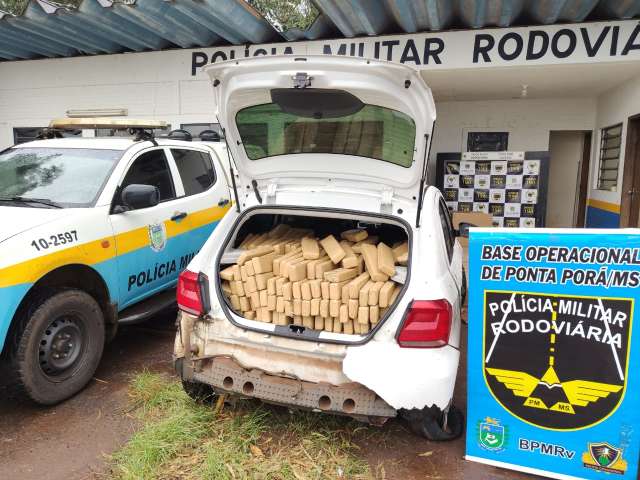 Traficante &eacute; preso com 657 quilos de maconha na MS-164