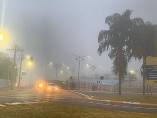 Nevoeiro forte na região do terminal Hércules Maymone, na Capital.