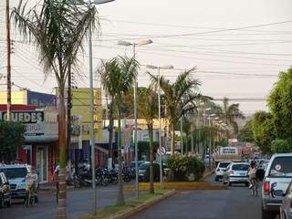 Ruas do centro de Rio Brilhante, que já tem dois óbitos provocados pela covid-19. (Foto: Divulgação) 