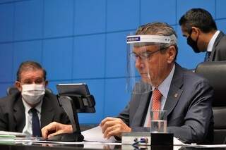 Deputado Paulo Corrêa (PSDB), durante sessão virtual na semana passada (Foto: Divulgação - ALMS)