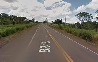 Quilômetro 576 da rodovia, onde ocorreu o flagrante. (Foto: Google Street View)