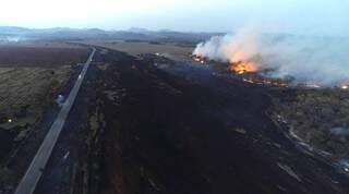 Foco de incêndio em Mato Grosso do Sul no ano passado, quando milhares de hectares foram consumidos pelo fogo. (Foto: Divulgação)