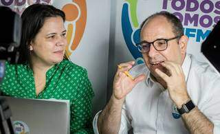Camila Ítavo e Marcelo Turine, candidatos à reeleição para reitoria da UFMS (Foto: Reprodução/Facebook)