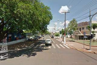 Avenida João Pedro Fernandes, em Maracaju, onde o acidente aconteceu (Foto: Reprodução/Google Maps)