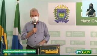 Secretário estadual de Saúde, Geraldo Resende, durante live neste domingo (Foto: Reprodução - Facebook)