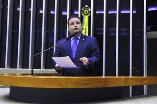 Deputado federal, Fábio Trad (PSD), durante sua fala na Câmara Federal. (Foto: Divulgação) 