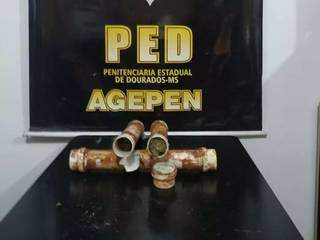 Tubos de PVC com droga s&atilde;o apreendidos na maior penitenci&aacute;ria do Estado