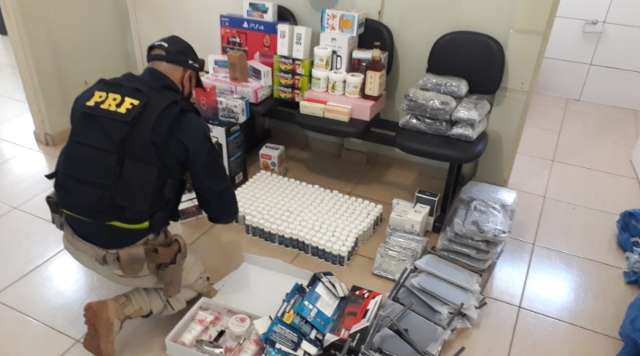 PRF apreende comboio com eletr&ocirc;nicos e medicamentos 