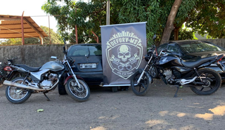 Motocicletas apreendidas durante a operação (Foto: divulgação/Polícia Civil) 