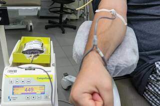 Doação de sangue no Hemosul, em Campo Grande (Foto/Arquivo: Henrique Kawaminami)