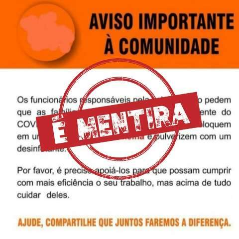 Inten&ccedil;&atilde;o &eacute; boa, mas fitinha vermelha no &ldquo;lixo covid&rdquo; &eacute; recado &quot;fake&quot;