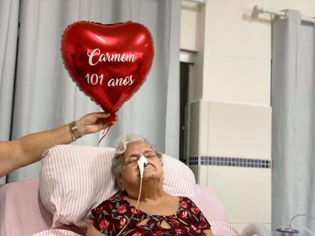 Covid levou Carminha aos 101 anos, a paciente mais idosa do S&atilde;o Jo&atilde;o Bosco 