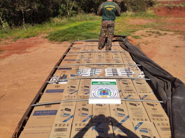 Pol&iacute;cia apreende carga de cigarros avaliada em R$ 1,5 milh&atilde;o