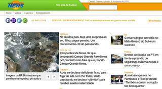 Página inicial do site &#34;Campo Grande Fake News&#34;, acionado na Justiça (Foto: Reprodução)