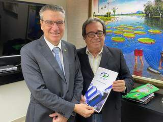 Deputado Paulo Corrêa e o presidente do TCE, conselheiro Iran Coelho das Neves (Foto: Divulgação)