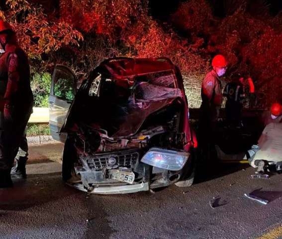 M&atilde;e e filha ficam feridas ap&oacute;s carro bater em duas vacas na MS-040