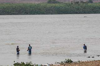 Em frente ao Casario do Porto, Rio Paraguai registra recuo das águas. (Foto: Marcos Maluf)