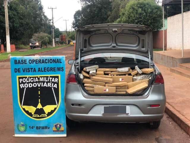 Traficante &eacute; preso com quase meia tonelada de maconha na MS-164