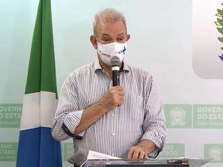 Secretário Estadual de Saúde, Geraldo Rezende, durante live na manhã deste domingo (26). (Foto: Reprodução)