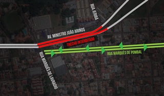 Em obras, Agetran alerta para desvio na Avenida Ministro Jo&atilde;o Arinos