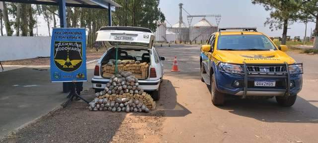 Traficante abandona ve&iacute;culo abarrotado com 326 quilos de maconha na MS-164