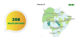 Mapa mostra as 22 cidades sul-mato-grossenses com o selo de Turismo Responsável (Arte: MinTur/Divulgação)