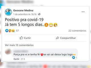 "Positivo para covid", avisa pelo celular preso que tem 4,9 mil amigos no Face "Positivo para covid", avisa pelo celular preso que tem 4,9 mil amigos no Face