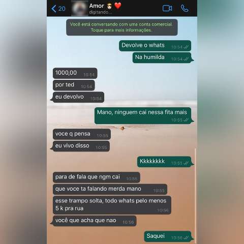 Bandido &ldquo;cara de pau&rdquo; pede R$ 1 mil para devolver conta clonada 