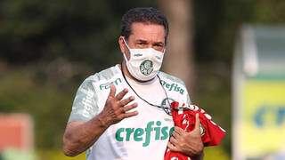 Técnico Vanderlei Luxemburgo, do Palmeiras, durante treino (Foto: Divulgação)