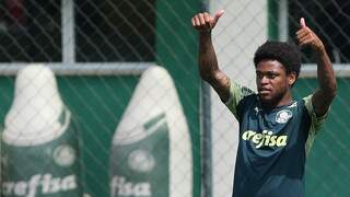 Atacante Luiz Adriano em treino do Palmeiras (Foto: Divulgação)