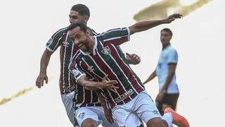 Fluminense comemora gol contra o Corinthians (Foto: Lucas Merçon/FFC)