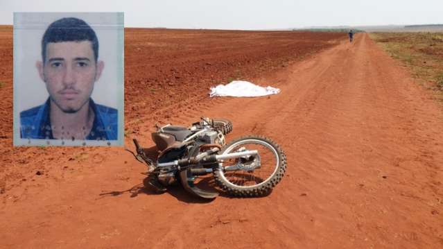Tratorista encontra jovem morto ao lado de motocicleta em estrada vicinal
