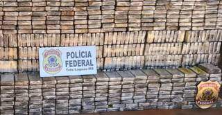 Cocaína apreendida em Três Lagoas, em fevereiro do ano passado. (Foto: Divulgação)