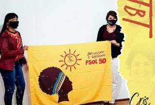Val Eloy e Cris Duarte, durante evento do PSOL em Campo Grande (Foto: Divulgação - Facebook)