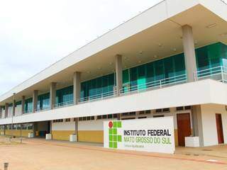 Fachada do Instituto Fedeal em Aquidauana, município com pouco mais de 46 mil  habitantes (Foto: divulgação)