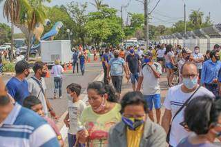 População corumbaense em evento realizado em agosto de 2020 na cidade (Foto: Marcos Maluf/Arquivo)