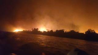 Bombeiros registram grande foco de incêndio na Serra do Amolar (Foto: Divulgação)