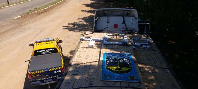 Avaliada em R$ 2 milh&otilde;es, carga de cigarros do Paraguai &eacute; apreendida na BR-376