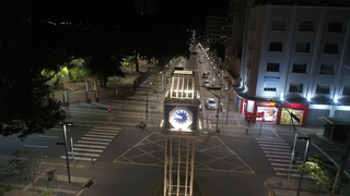Cruzamento da Avenida Afonso pena com a Rua 14 de Julho após horário do toque de recolher, em Campo Grande (Foto: Foto: Gabriel Marchese | Arquivo)
