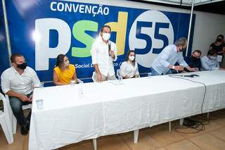 Prefeito Marquinhos Trad (PSD), durante convenção do PSD (Foto: Divulgação - PSD)