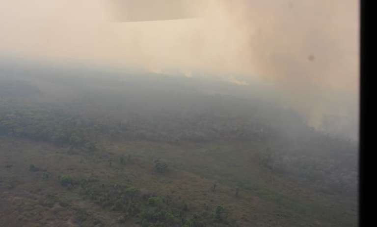 Fumaça causada pelos incêndios é forte e afeta toda o Mato Grosso do Sul (Foto: Chico Ribeiro/Ascom)