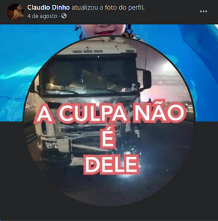 Publicação de Claudiano, conhecido como Claudio, no Facebook (Foto: Reprodução/Facebook)