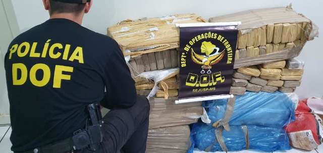 Avaliada em R$ 293 mil, carga de droga com destino ao PR &eacute; apreendida na BR-487